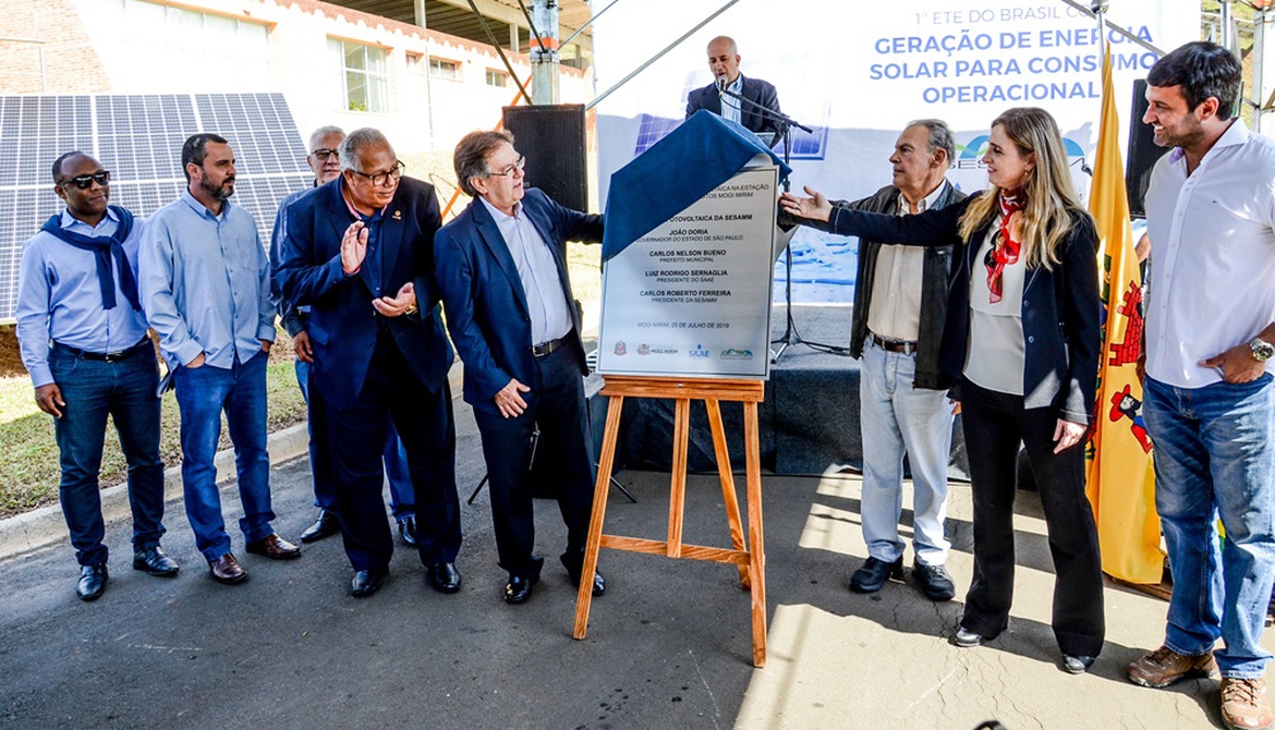 Mogi Mirim inaugura 1º sistema de energia solar em saneamento